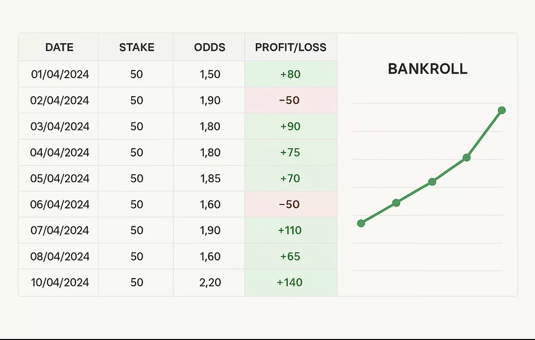 Plantilla de Excel para seguimiento y control de apuestas deportivas con gesti&oacute;n de bankroll profesional