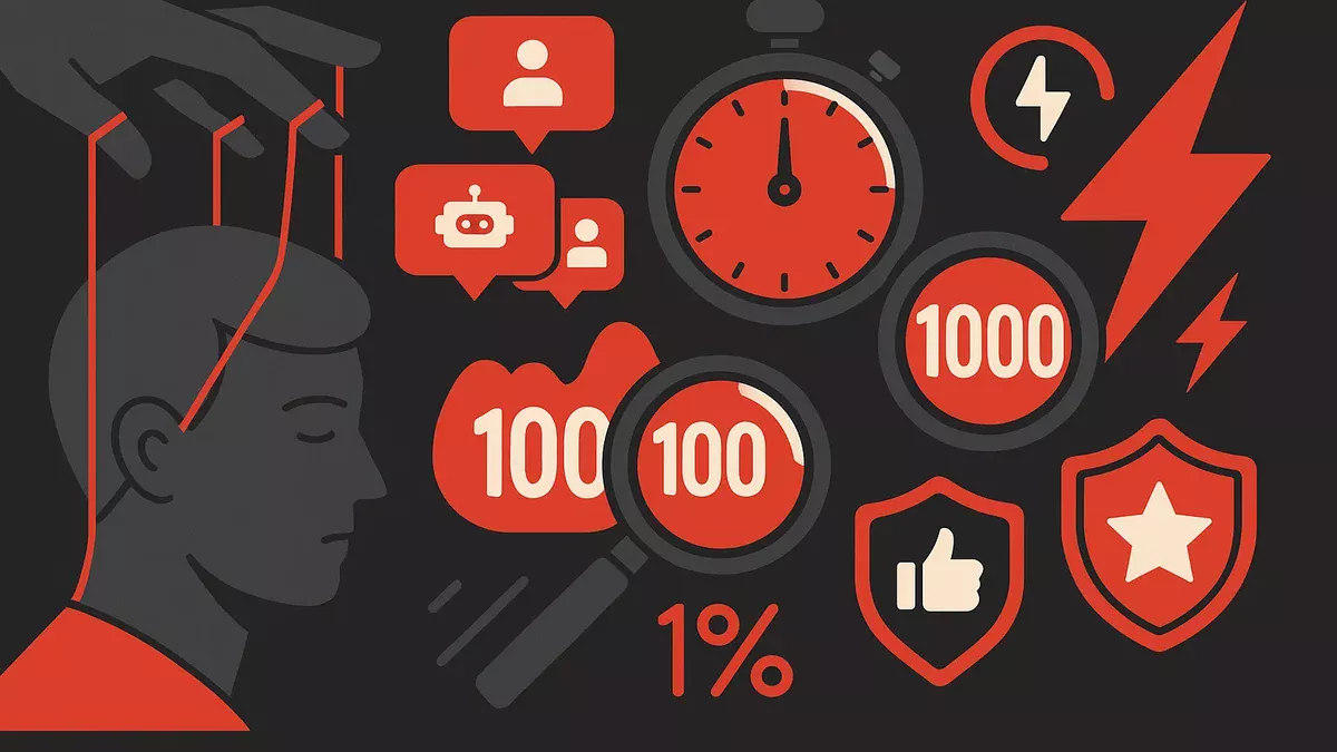Ilustraci&oacute;n de los 11 trucos psicol&oacute;gicos y t&eacute;cnicas de manipulaci&oacute;n usadas por tipsters en Telegram